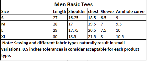 Size Guide Tees 2